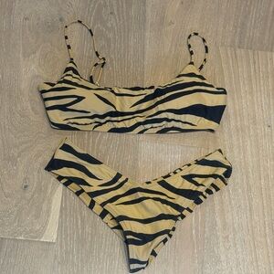 Billabong Zebra Print Bikini Set